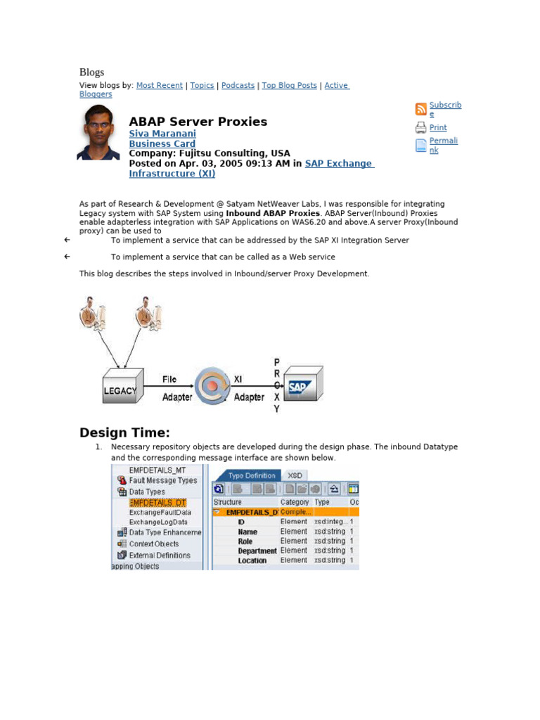 ABAP Server Proxies | PDF | Proxy Server | Computing