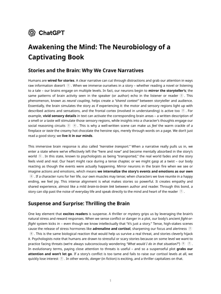 The Neuroscience of Storytelling | PDF | Empathy | Emotions