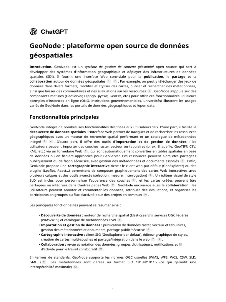 GeoNode : plateforme géospatiale collaborative | PDF | Métadonnées ...