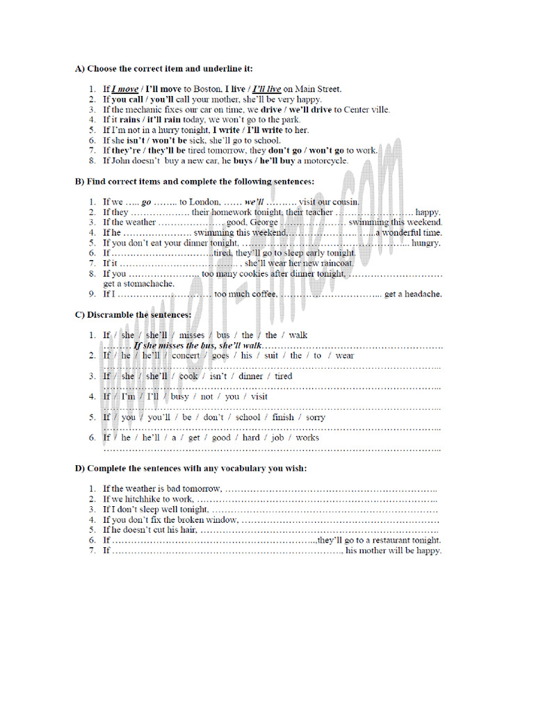 Conditionals+ +revision | PDF