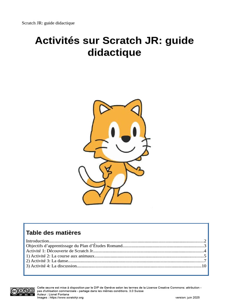 Guide didactique Scratch JR pour enseignants | PDF | Programme ...