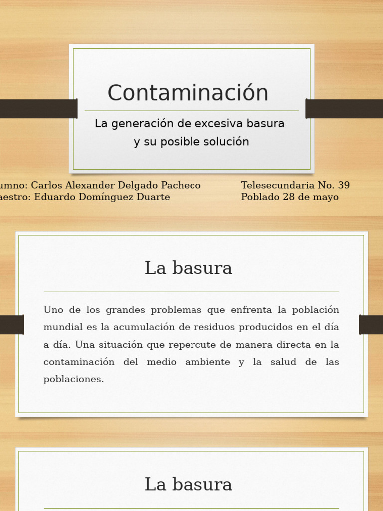 Soluciones a la Contaminación por Basura | PDF | Residuos | Entorno natural