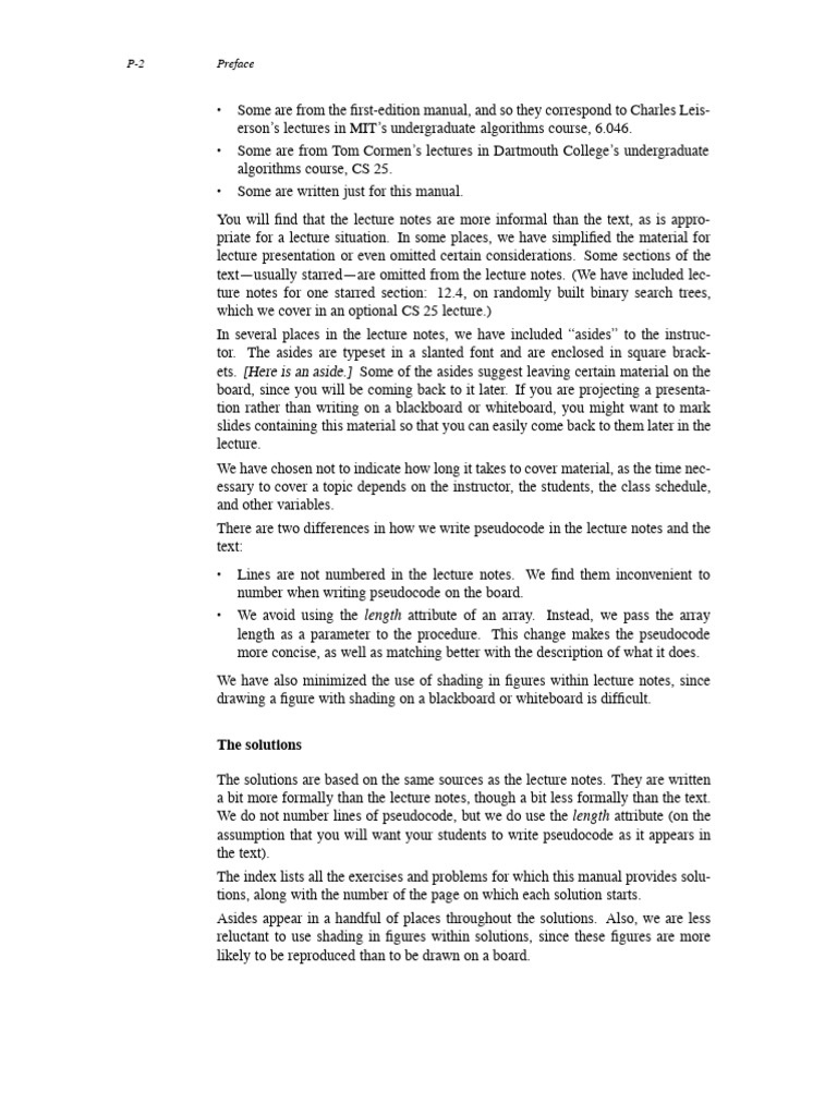 Lecture Notes and Solutions for Algorithms | PDF | Applied Mathematics ...