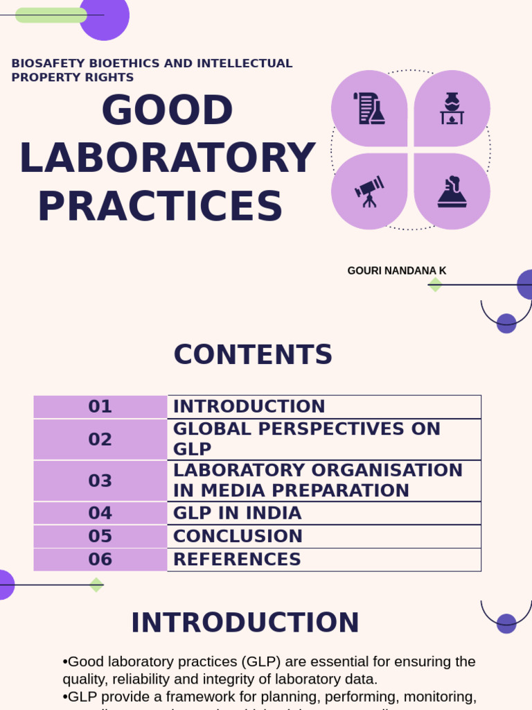 Good Laboratory Practices Overview | PDF