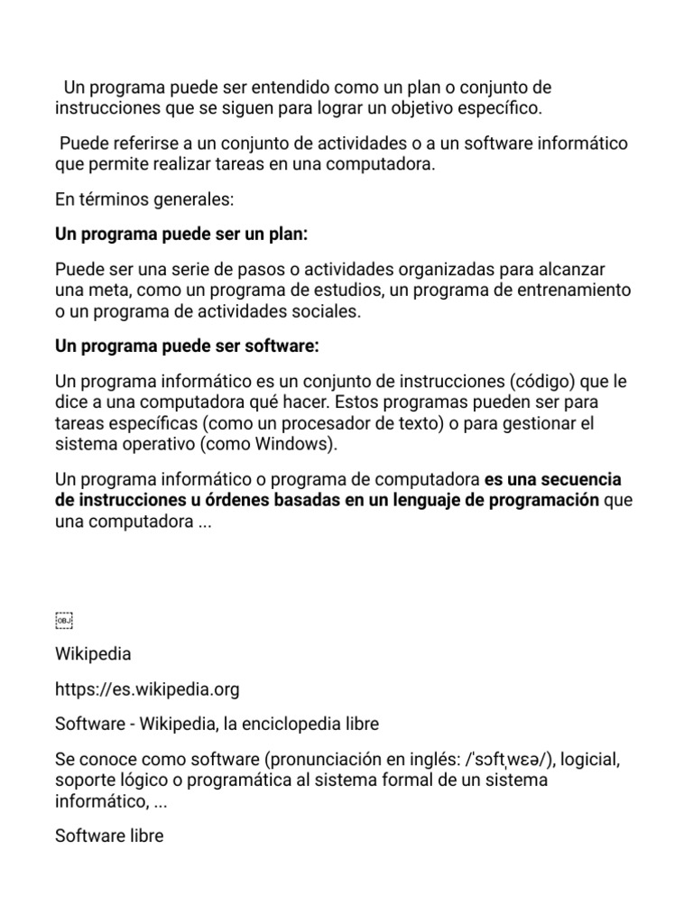 Definición y Tipos de Programas | PDF | Programación | Programa de ...