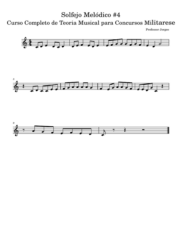 Solfejo Melódico #4 Litarese: Curso Completo de Teoria Musical para ...