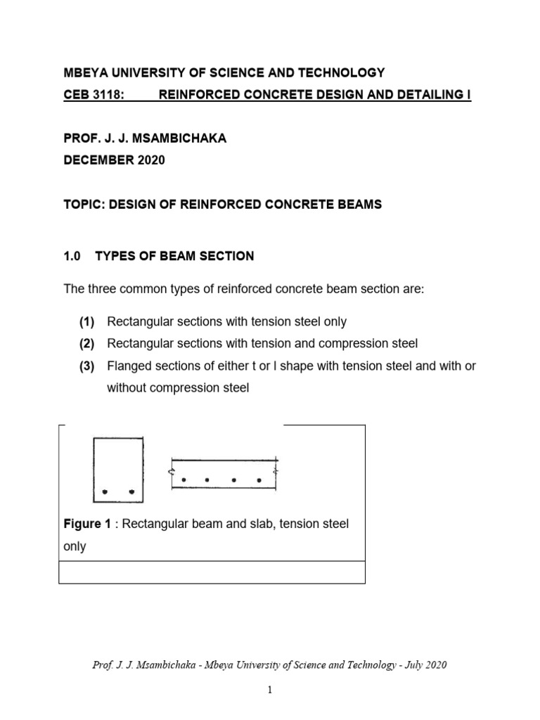 Reinforced Concrete Beam Design Guide | PDF | Deformation (Engineering ...