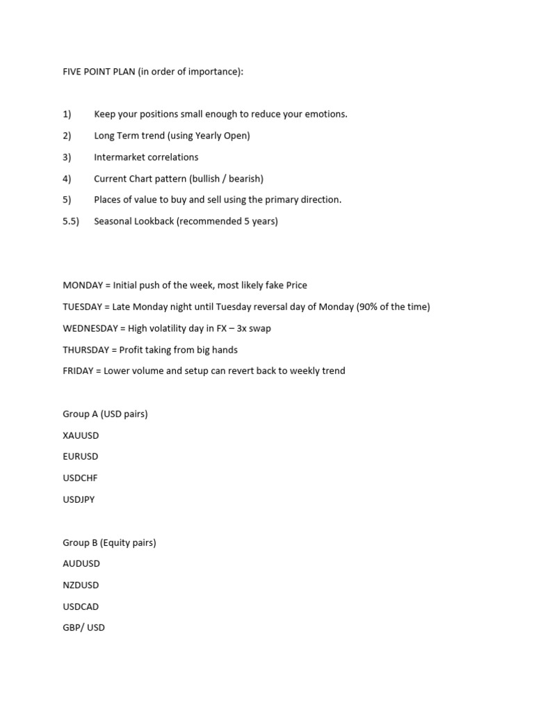 Forex Trading Five Point Strategy Guide | PDF