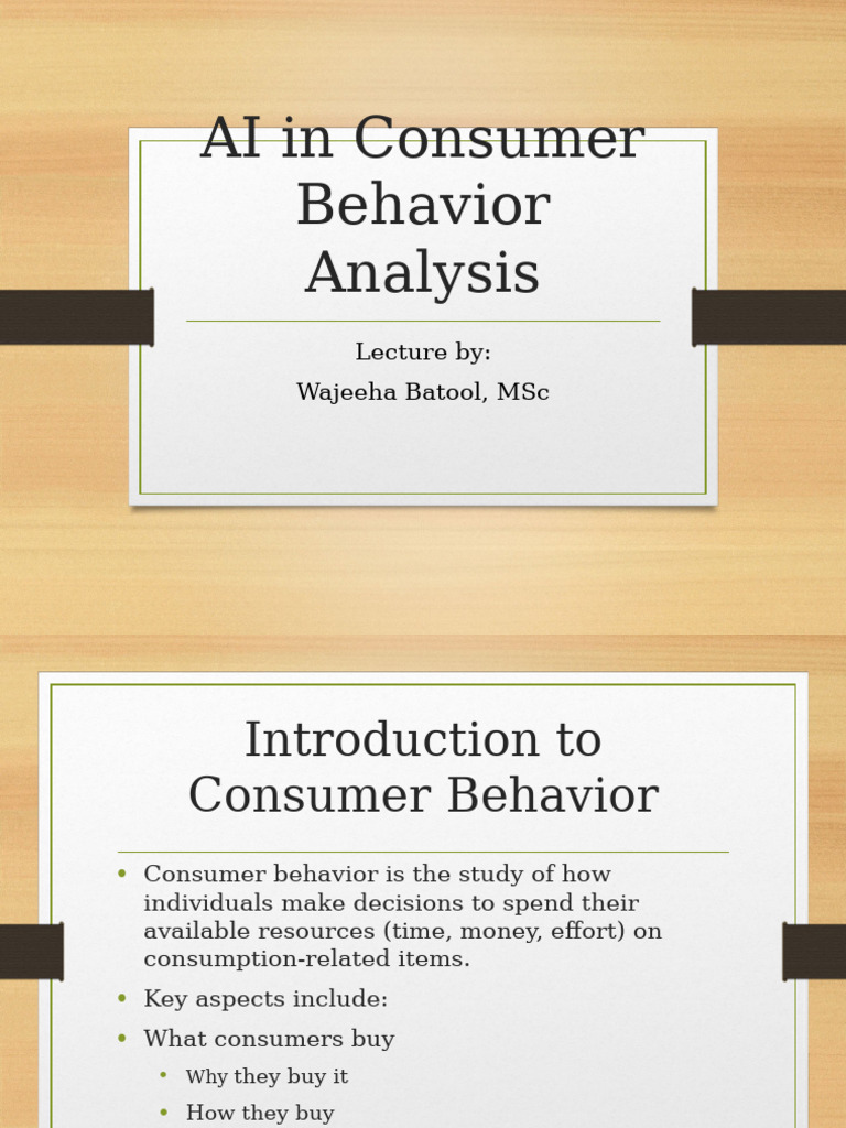 AI's Impact on Consumer Behavior Analysis | PDF | Artificial ...