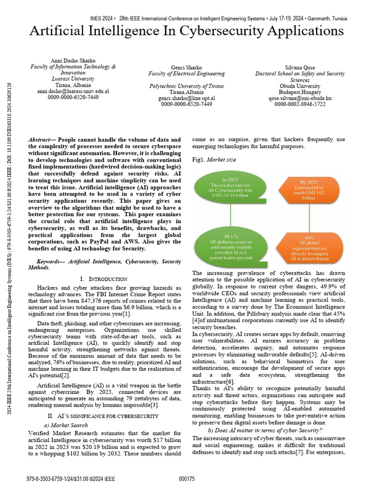 35.artificial Intelligence in Cybersecurity Applications | PDF ...