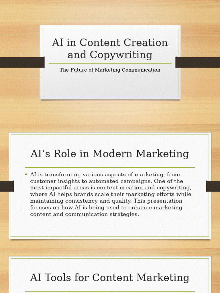 AI in Marketing Content Creation | PDF | Artificial Intelligence ...