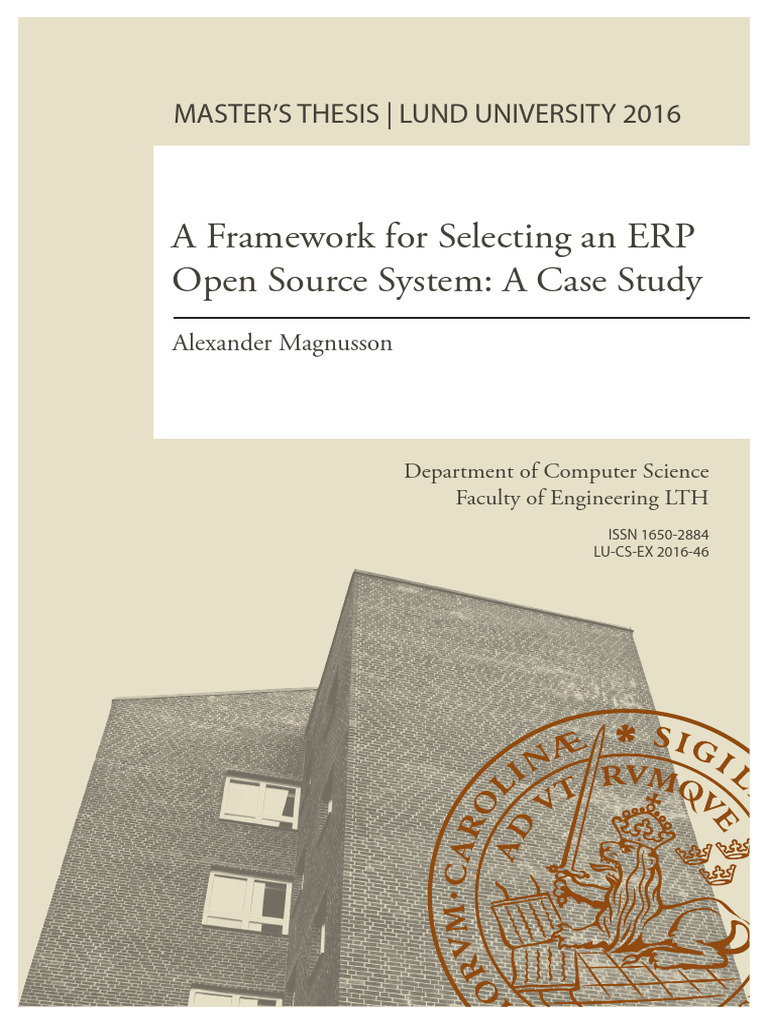 A Framework For Selecting An ERP Open Source System: A Case Study | PDF ...