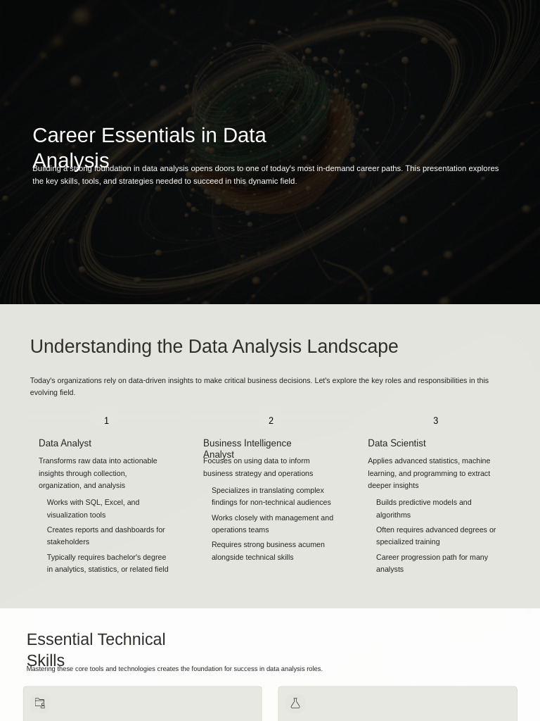 Data Analysis Career Essentials Guide | PDF | Data Analysis | Statistics