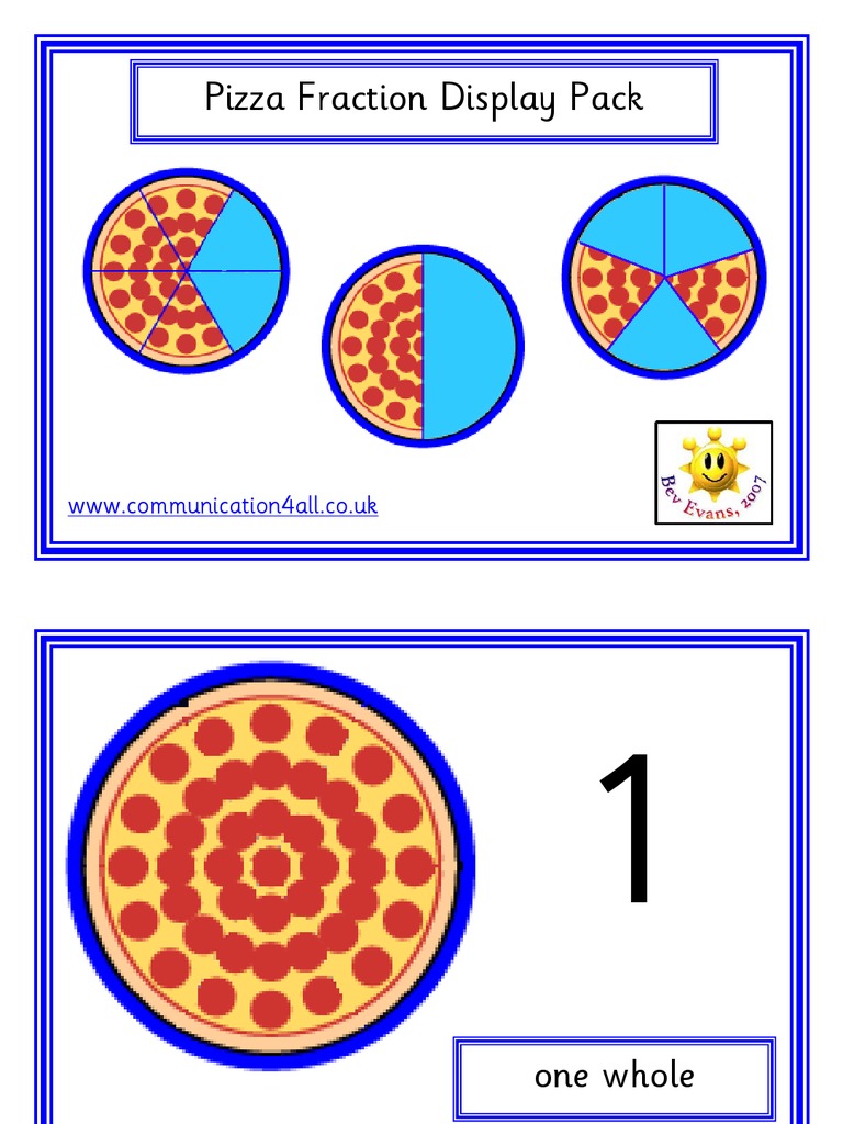 Pizza Fraction Display Pack Guide | PDF | Cooking, Food & Wine