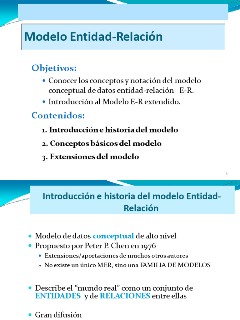 Introducción al Modelo E-R en Bases de Datos | PDF | Informática