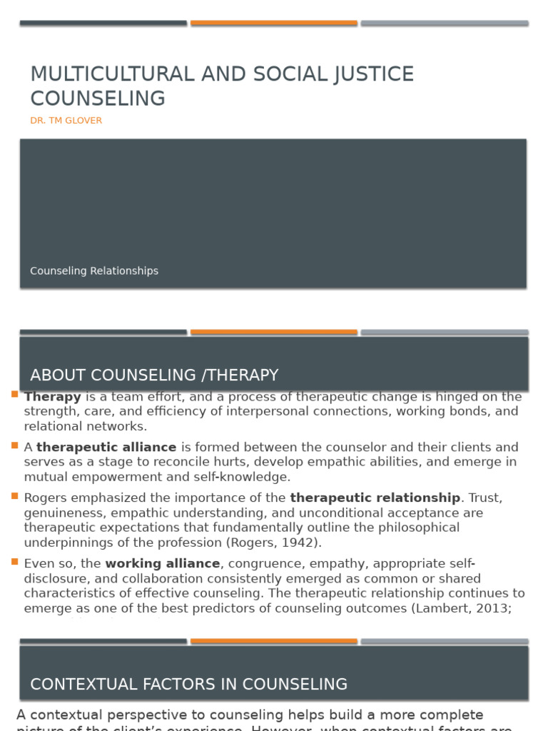Multicultural Counseling and Social Justice | PDF | Counseling ...