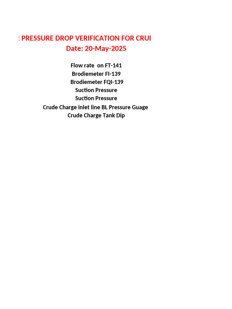 Data For P-301 Evaluation | PDF