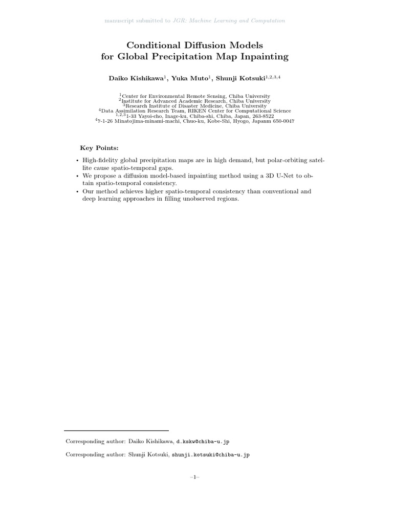 Diffusion Models for Precipitation Inpainting | PDF | Data Compression ...