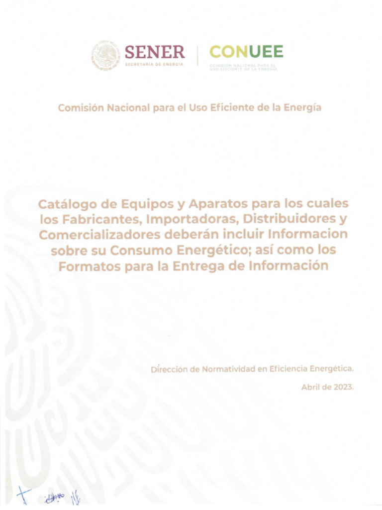 CONUEE Catálogo de Productos (2023) | PDF