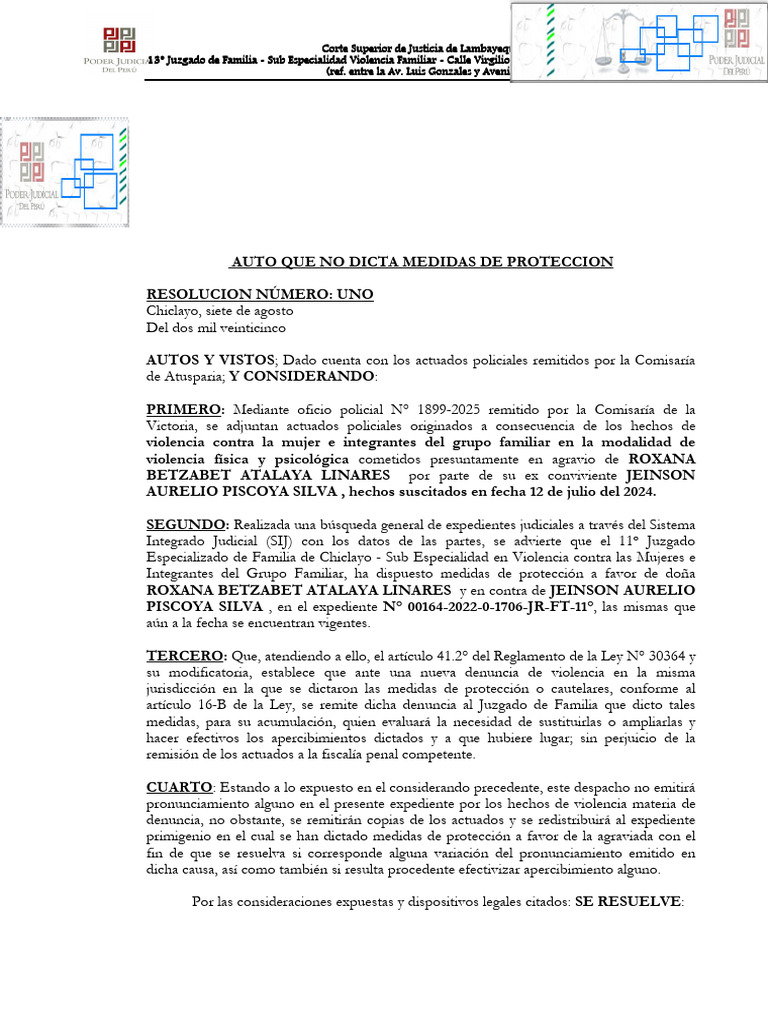 Res 2025097480124718000343507 | PDF | Justicia | Crimen y violencia
