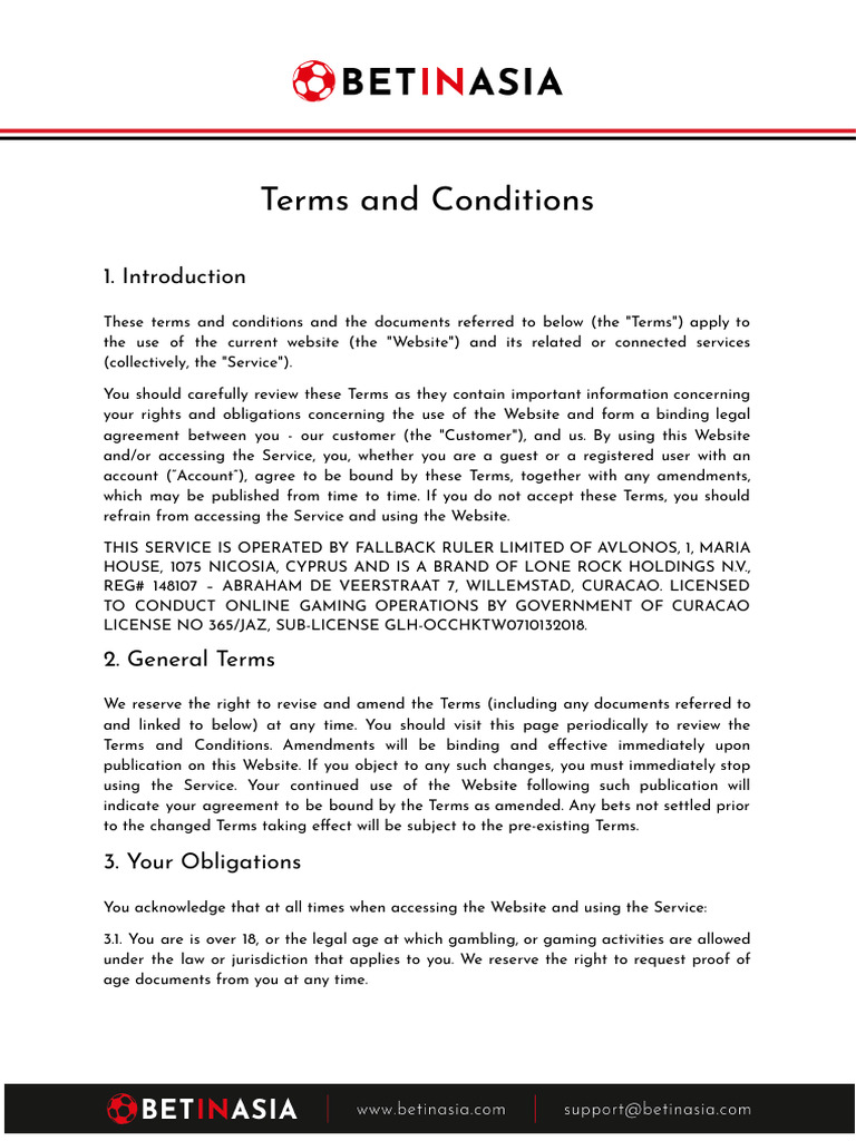 Terms and Conditions - BIA | PDF | Credit Card | Payments