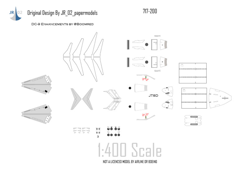 DC-9 Papercraft Model Design | PDF