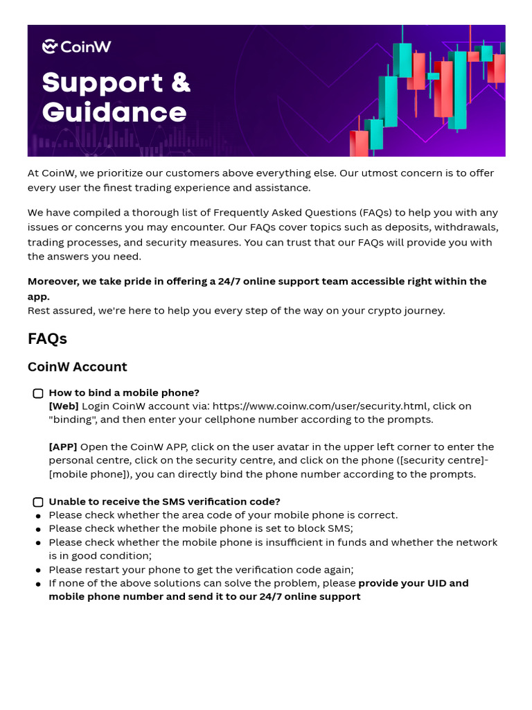 CoinW Support and Guidance | PDF | Password | Bitcoin