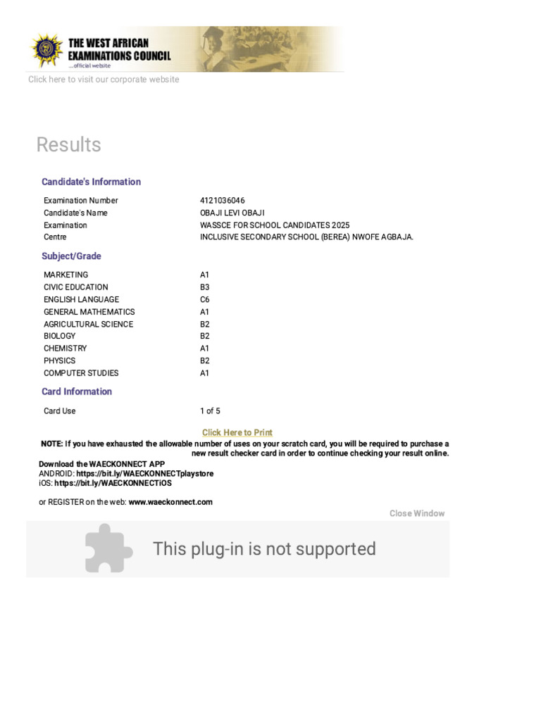 WAEC Direct Result Checker Guide | PDF