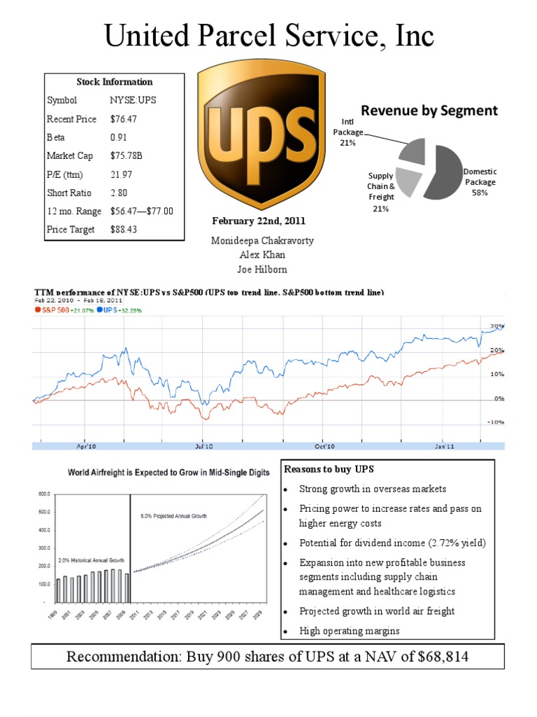 United Parcel Service, Inc: Revenue by Segment | PDF | Finance & Money ...
