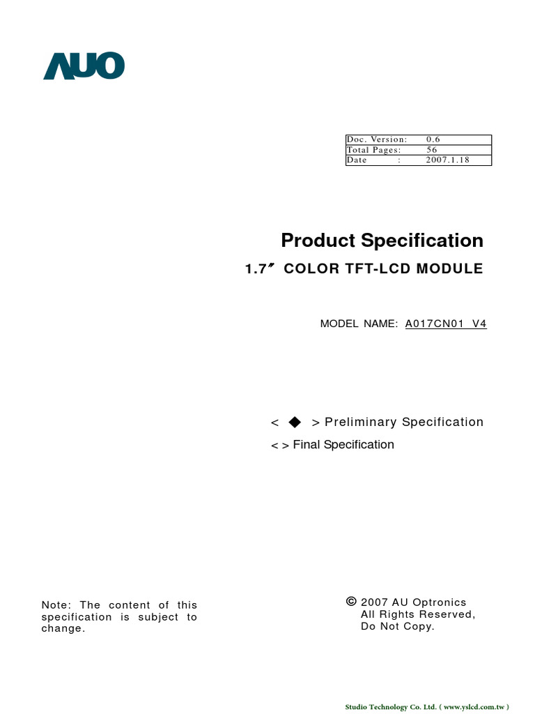 A017cn01 V.4 | PDF | Power Supply | Electricity