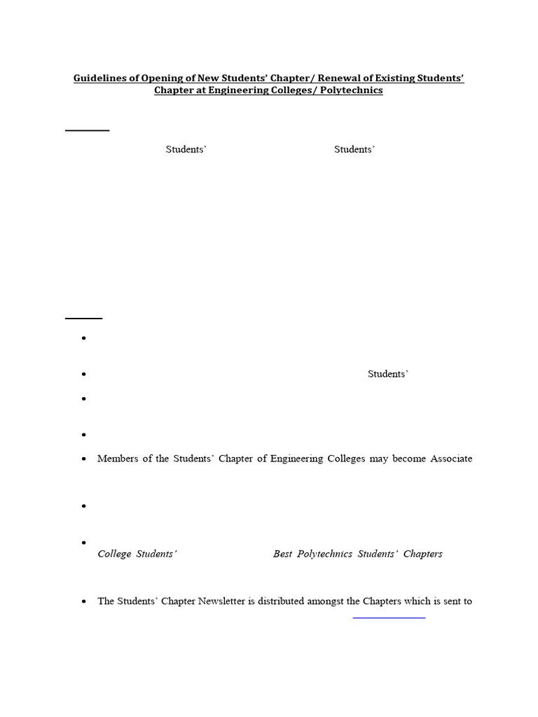 Guidelines for Establishing Student Chapters | PDF