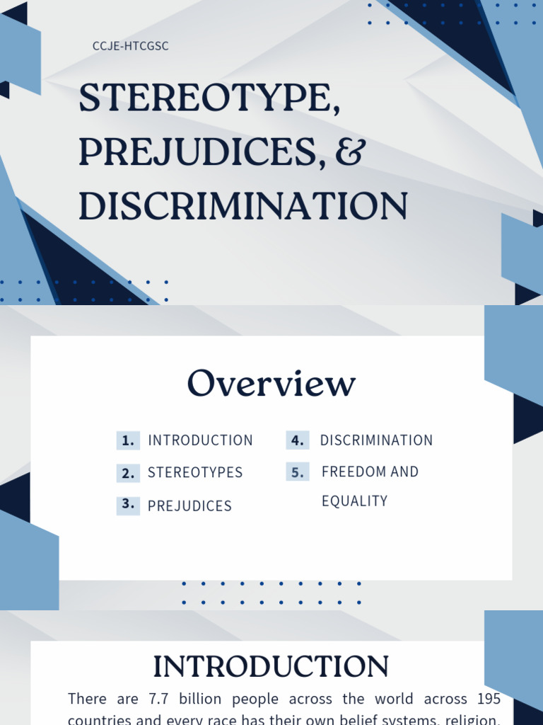 Understanding Stereotypes and Discrimination | PDF | Discrimination ...