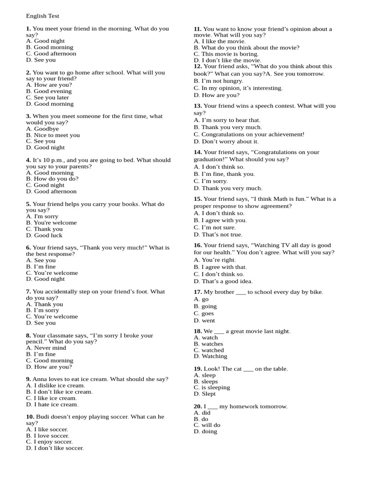 English Conversation Practice Test | PDF | Chess | Chess Theory