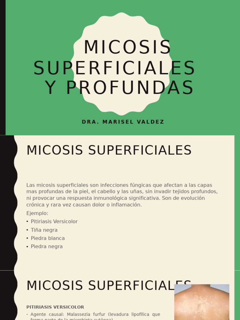 Micosis Superficiales y Profundas: Guía Completa | PDF | Especialidades ...