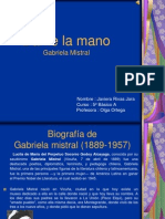 Dame la mano de Gabriela Mistral