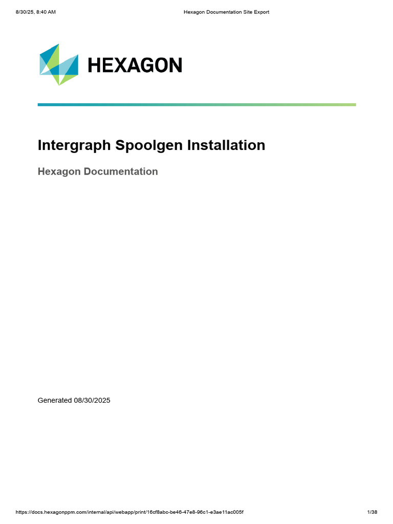 Intergraph Spoolgen Installation | PDF | Command Line Interface | Databases