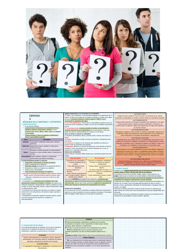 Autoestima y Autoconocimiento: Claves para el Bienestar | PDF ...