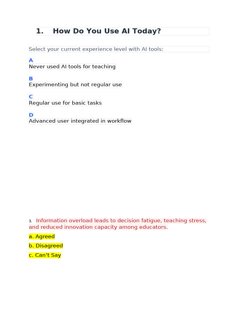 Questions For Poll | PDF