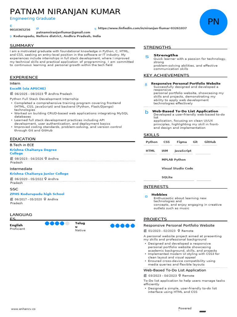 Entry-Level Software Developer Resume | PDF | Web Development | Computing