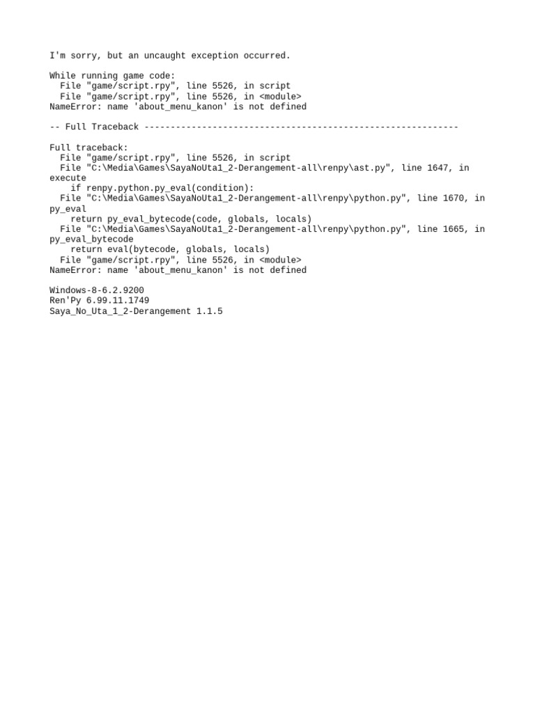Traceback | PDF