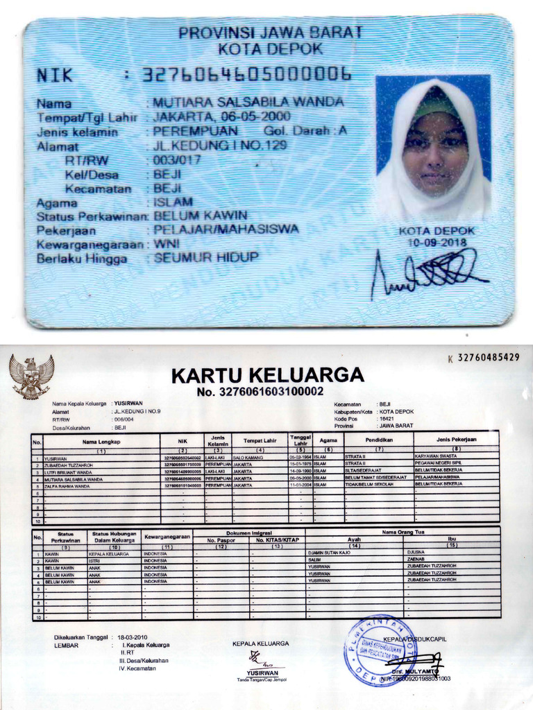 Scan Asli KTP Dan KK Calon | PDF