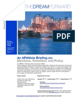 APIAVote Inaugural Briefing Flyer