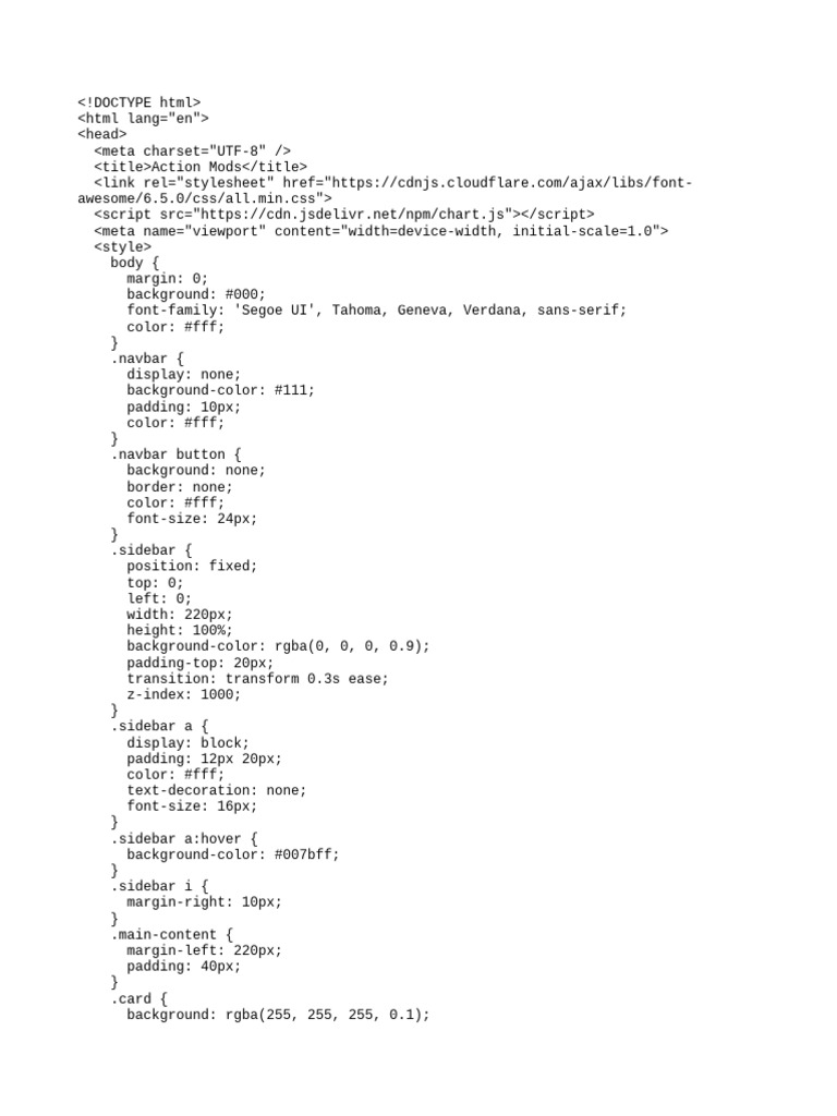 HTML Code of Modding Site | PDF