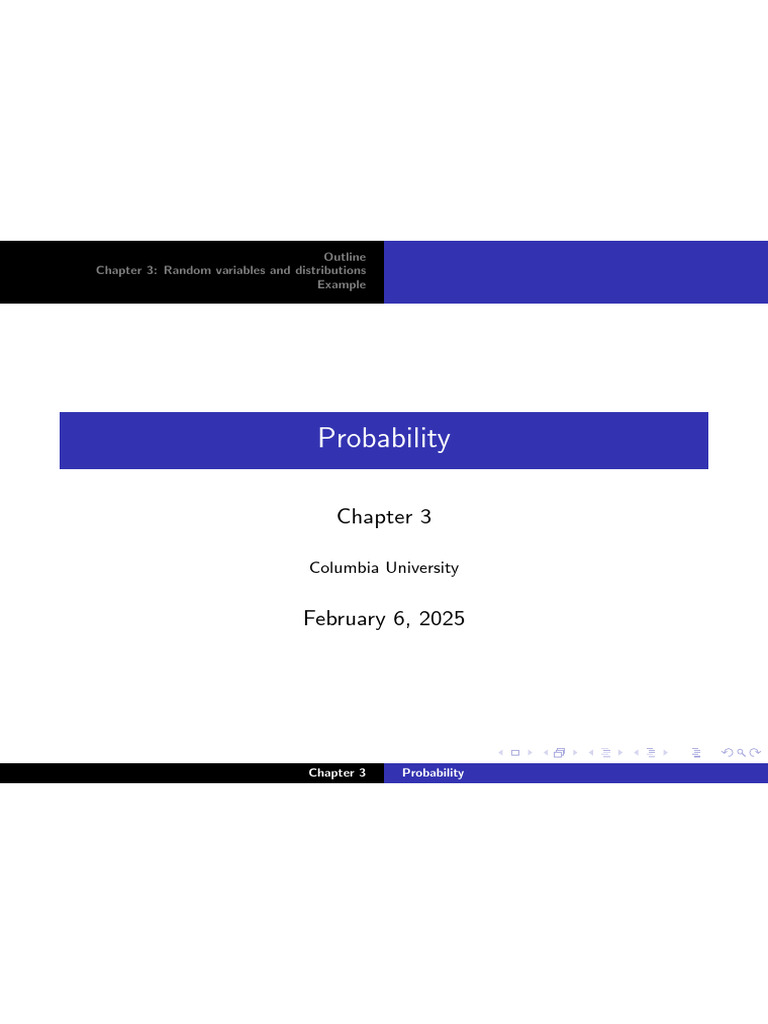 Chapter 3 | PDF | Probability Distribution | Random Variable