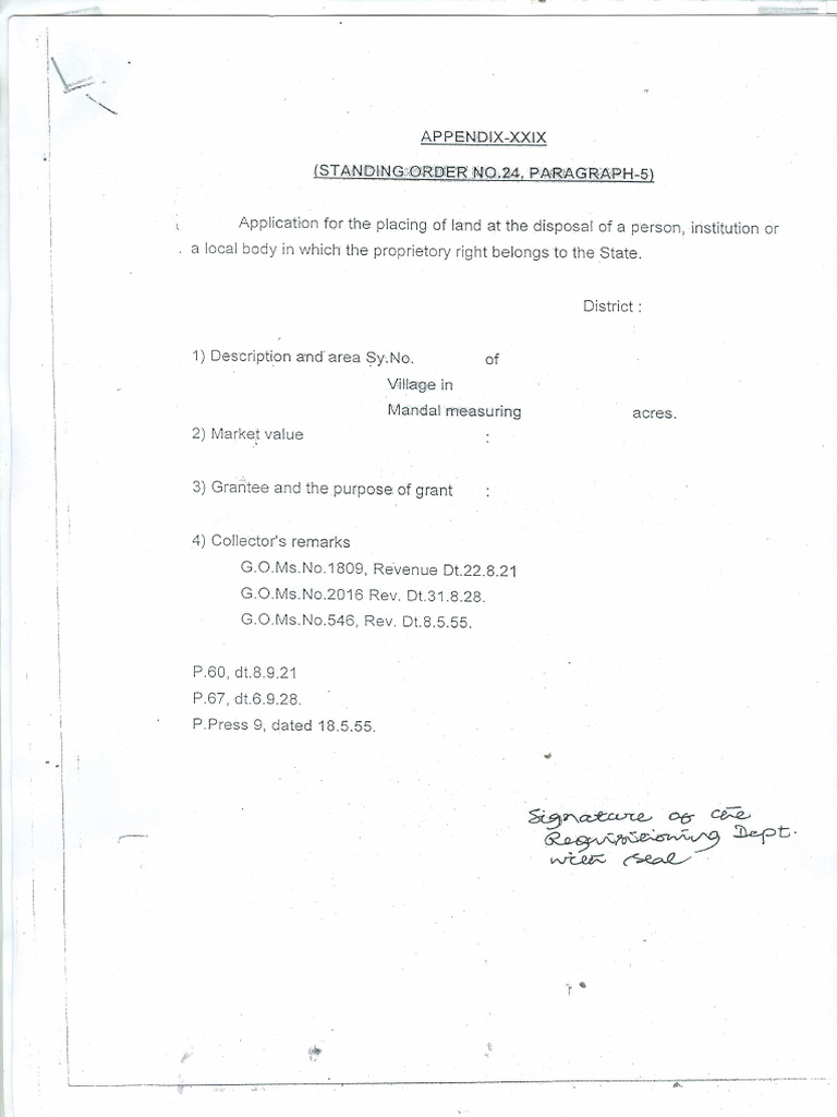APPENDIX-XXIX, Annexure Ix, Conditions. | PDF