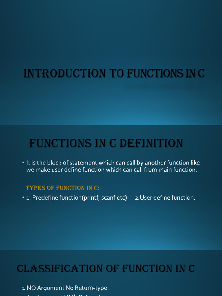 Fumction and Array Notes | PDF | Parameter (Computer Programming ...