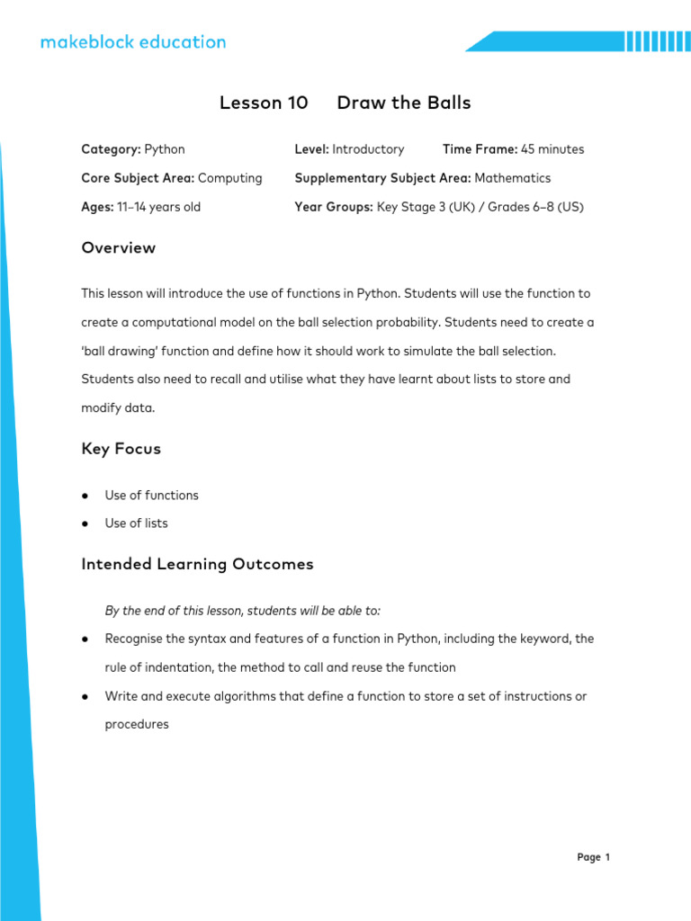 Python Functions for Ball Probability Simulation | PDF | Probability ...