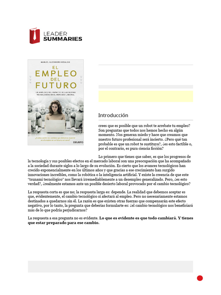 Impacto de la tecnología en el empleo | PDF | Robot | Robótica