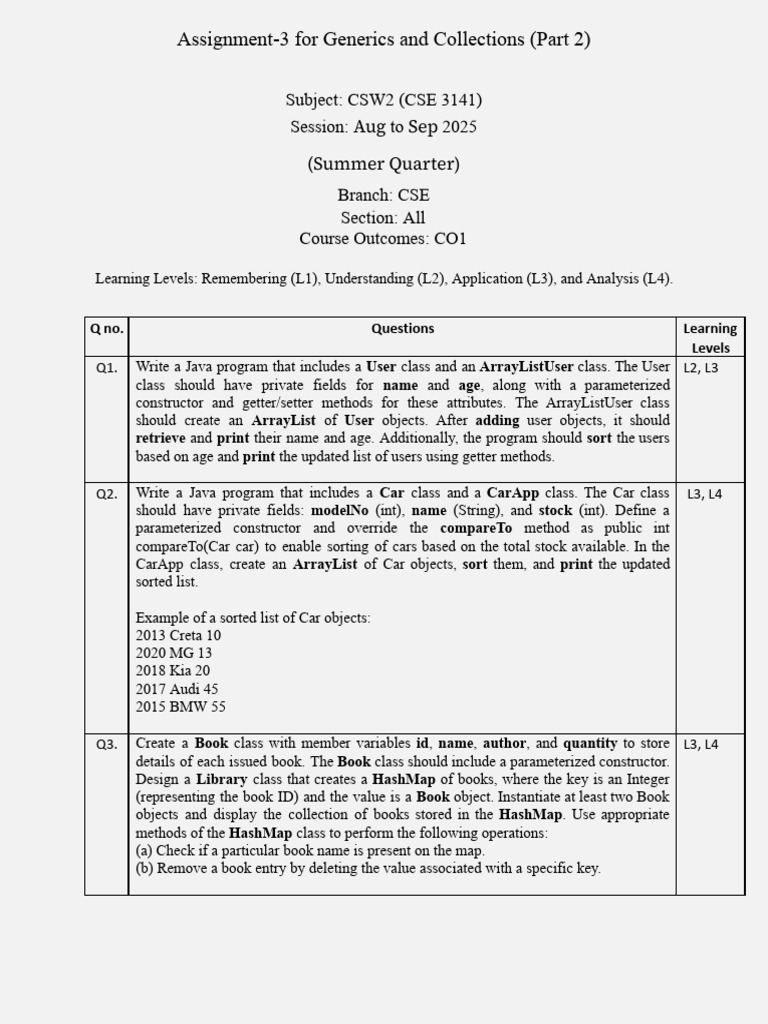 CSW2 Assignment Ch13 2 | PDF | Constructor (Object Oriented Programming ...