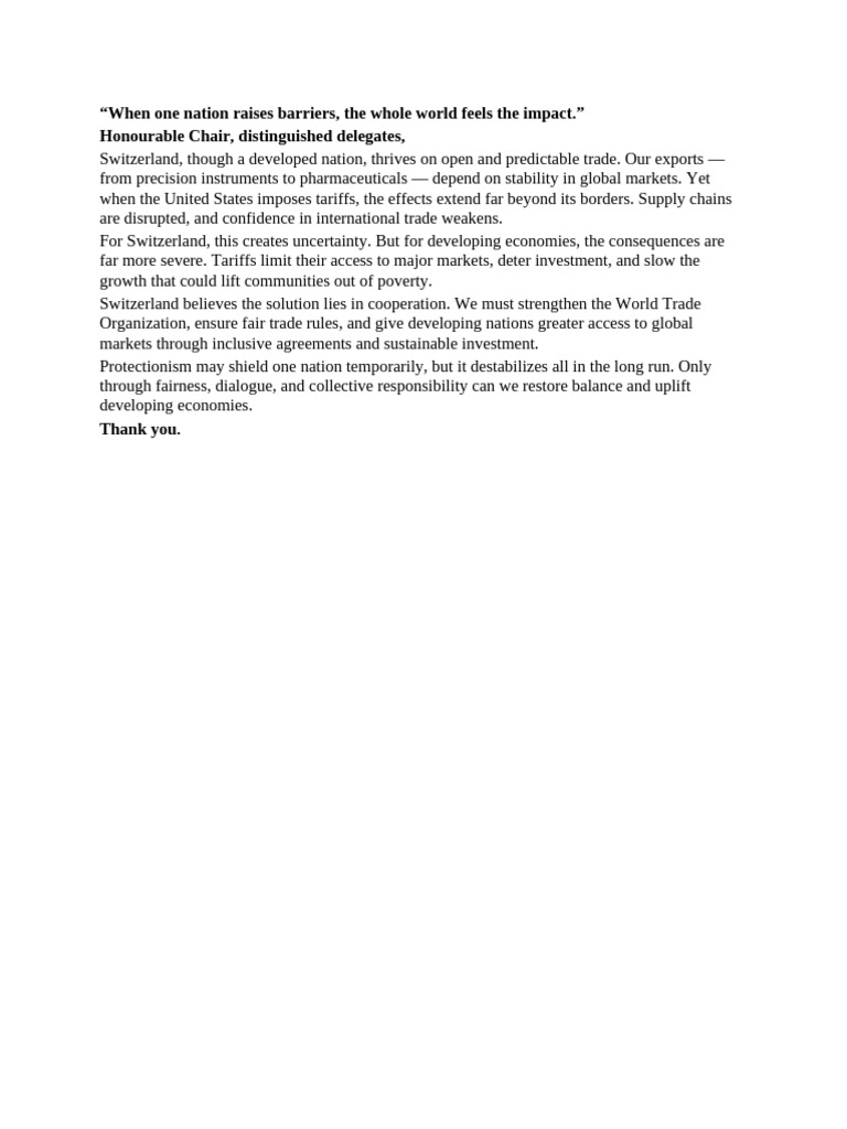 Mun Speech | PDF